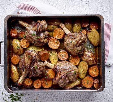 Leckeres Herbstrezept: Lammkeule mit pikanter Paprika und zweierlei von der Kartoffel