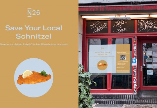 Finanzielle Unterstützung für RestaurantmitarbeiterInnen - N26 startet deutschlandweite Initiative "Save your local Schnitzel"